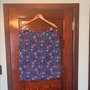 Boden Blue Floral Pencil Skirt